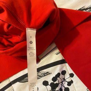 Dark red lululemon leggings size 0 I will ship immediately only worn twice